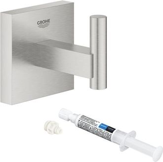 GROHE Las Ventajas De Grohe Start Cube Supersteel Murale Harame &43 Grohe Quickglue A1 Para Acceder Con Una Fijaci&oacute;n Resistente A La Platina Y S&oacute;lido Fijas 