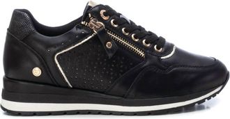 Xti Womens Lace-Up Sneakers In Black