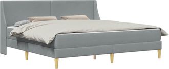 vidaXL Estructura De Cama Con Colch&oacute;n Gris Claro 180 X 200 Cm Tela Vidaxl