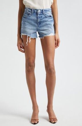 L'agence Beck High Waist Cutoff Denim Shorts in Santee Destruct at Nordstrom Rack, Size 24