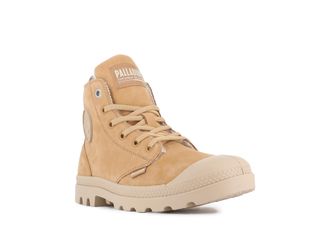Palladium Winterboots PALLADIUM PAMPA HI ZIP WL, Damen, Gr. 37,5, gelb (wheat), Leder, Schuhe Winterboots, Winterschuhe, Schn&uuml;rboots, Winterstiefel, Snowboots, 