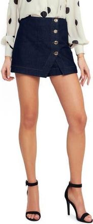 Flying Tomato Buttoned Denim Skort in Dark Indigo at Nordstrom Rack, Size Medium