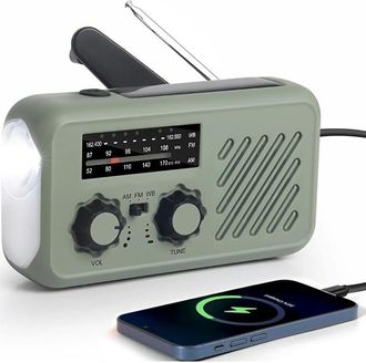 OEM Radio De Emergencia Port&aacute;til, Radio De Emergencia Fm/am Con Carga Solar, Radio De Dinamo Con Manivela Y Linterna, L&aacute;mpara De Lectura Led, Bater&iacute;a Exte