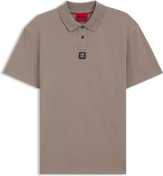 HUGO BOSS Stacked-logo polo shirt in interlock cotton