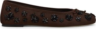 Stuart Weitzman Prima Bow Ballet - Dames - Ballerinas - Bruin - 36 EU - Su&egrave;de - Schoenen