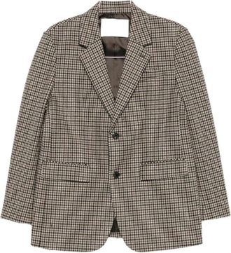 Dunst Klassieke Blazer met 2 Knopen van Wol - Dames - Blazers - Veelkleurig - XS - Wol - Jassen
