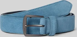 HUGO BOSS G&uuml;rtel aus echtem Rindsleder Modell SYHR-SD in Blau, Gr&ouml;&szlig;e 100