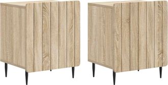 vidaXL Armario De Noche 2 Uds. Roble Sonoma 43 X 34,5 X 52 Cm Vidaxl