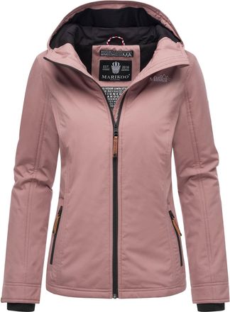 Marikoo dames overgangsjas lichtgewicht water- en windafstotend met capuchon mauve