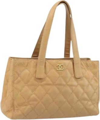 Chanel Pre-owned Handbags, female, Beige, Size: ONE SIZE Pre-owned Vintage Hand Bag