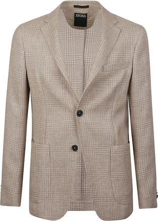 Ermenegildo Zegna Lux Tailoring Formele Jas - Heren - Blazers - Bruin - XL - Wol - Jassen