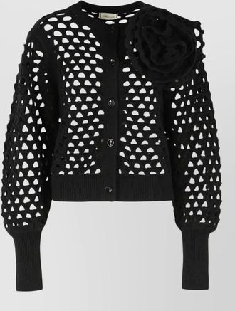 Blumarine openwork wool cardigan