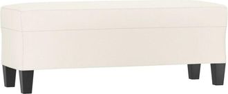 vidaXL Banco De Cuero Sint&eacute;tico Color Crema 100x35x41 Cm Vidaxl