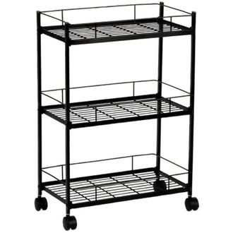 Andrea House Andrea House - Carrito Multiuso De Metal Negro