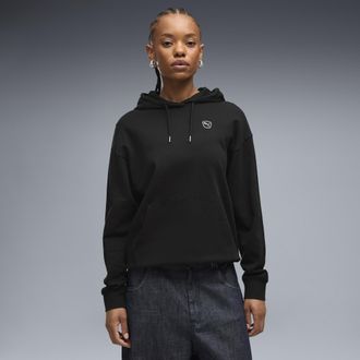 Puma Felpa con cappuccio Essentials Elevated da donna, Abbigliamento, Nero, XL