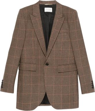 Saint Laurent Geruite blazer - Bruin