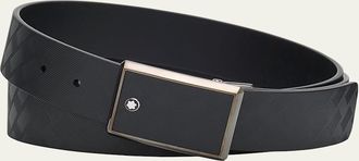 Montblanc Mens Extreme 3.0 Leather Plate-Buckle Belt