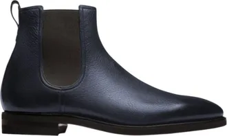 Bally Mens Scavone Deer Handpaint Leather Boots In Smoke Grey