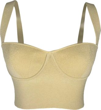 Galvan London Nyx Crop Top in Cream Viscose
