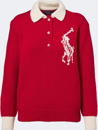 Polo Ralph Lauren Big Pony intarsia wool polo sweater