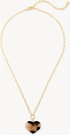 Machete Jewelry Midi Heart Pendant Necklace in Blonde Tortoise at Nordstrom
