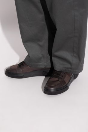 Giorgio Armani Sports Shoes With Logo, Mens, Brown