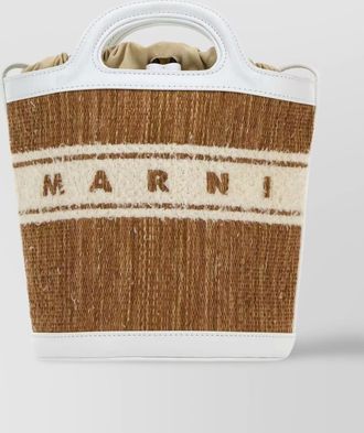 Marni tropicalia raffia bucket bag