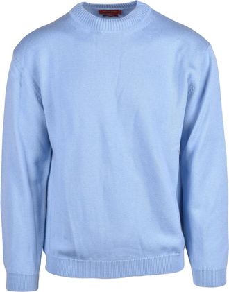 Daniele Fiesoli Truien & Vesten, Heren, Blauw, XL, Wol, Pullover met ronde hals