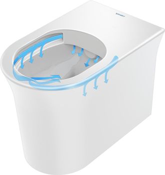 Duravit Duravit - Inodoro De Pedestal Tulip, Sin Borde, Salida Horizontal, 580 Mm