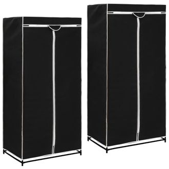 vidaXL Armarios 2 Unidades Negro 75x50x160 Cm Vidaxl