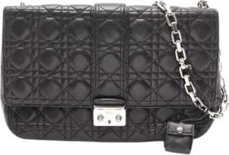 Dior Pre-owned New Lock Cannage Leren Schoudertas - Dames - Vintage Schoudertas - Zwart - ONE Size - Leer - Vintage