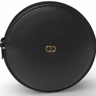 Dior Black Leather Coin Purse/Coin Case (Pre-Owned)