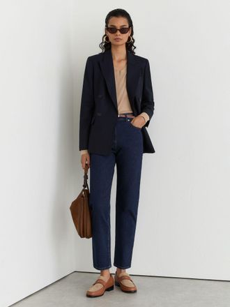 Reiss Dark Blue Slim-leg Mid-rise Jeans, 24L
