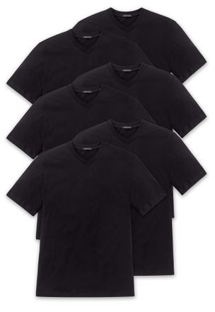 Schiesser Mens American Shirt V-Neck Vest with Sleeve - 100% Cotton