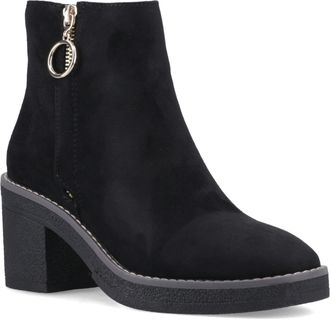 Only BABETTE Polyurethane WoMens Black/Gold Heeled Ankle Boots Pu - Size UK 5