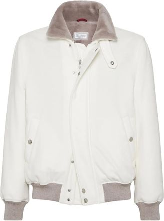 Brunello Cucinelli Bomber in cashmere - Toni neutri