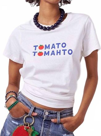 Ink+Alloy Kiki Tomato Tomahto Tee In White