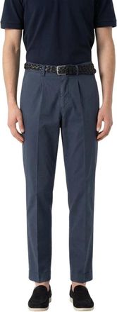 Mason's Pinces Chino Broek - Heren - Chinos - Blauw - L - Katoen - Broeken