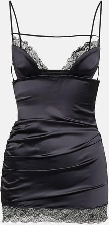 Nensi Dojaka Cutout lace-trimmed minidress