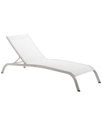ModWay Savannah Mesh Chaise Outdoor Patio Aluminum Lounge Chair