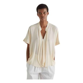 Meimeij Blouses, female, Beige, Size: 2XL M6Pe00-336 Chantilly