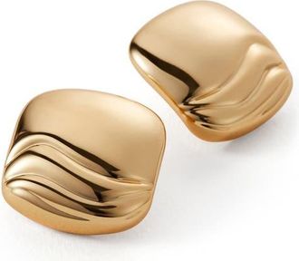 JENNY BIRD Rue Statement Button Earrings in High Polish Gold at Nordstrom