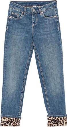 Liu Jo Jeans With Leopard Print Cuffs