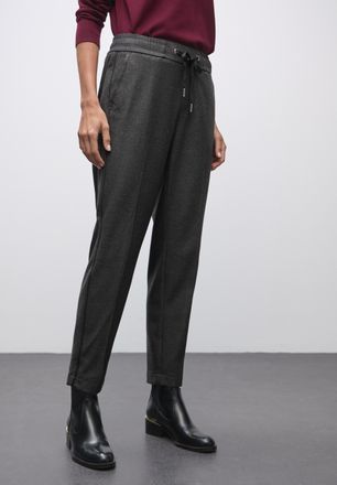 Street One Schlupfhose STREET ONE Style Bonny, Damen, Gr. 34, L&auml;nge 28, anthrazit melange, Web, Obermaterial: 62% Polyester, 33% Viskose, 5% Elasthan, meliert, l