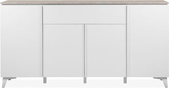 Calicosy Buffet 4 puertas 1 cajón L177 cm - BERTRIX - Blanco
