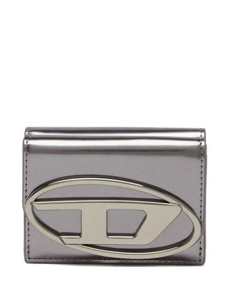 Diesel mirrored leather tri-fold wallet - Grey