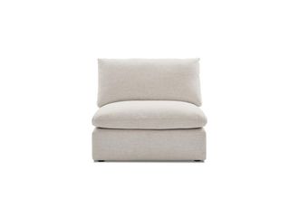 Castlery Beige Armless Sofa, Feather-Filled Seat | Dawson by Castlery, Beige