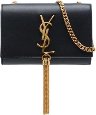Saint Laurent Pre-owned Kate Schoudertas - Dames - Vintage Schoudertas - Zwart - ONE Size - Leer - Vintage