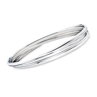 Ross-Simons Italian Sterling Silver Rolling Bangle Bracelet