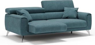 Divani.Store Sof&aacute; con asientos deslizantes impermeable 199 cm azul petr&oacute;leo